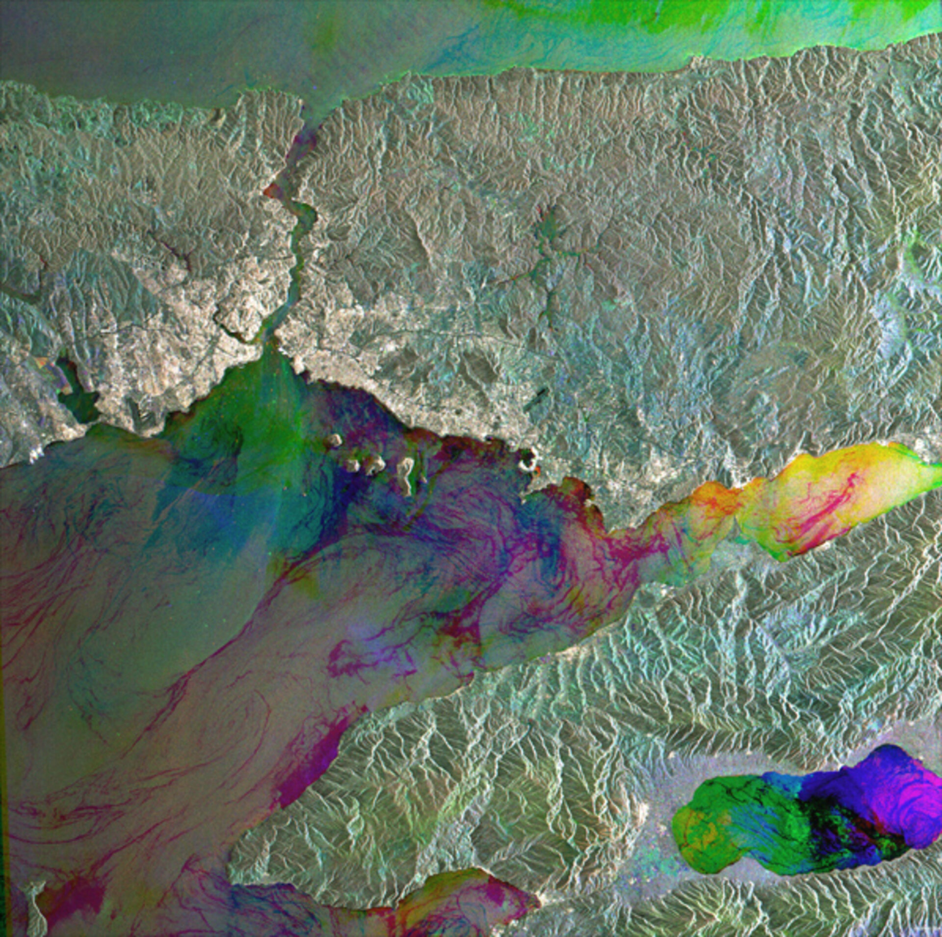 The city of Instanbul shown in an Envisat radar image
