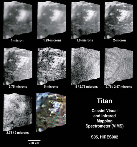 Volcanic dome at different wavelengths