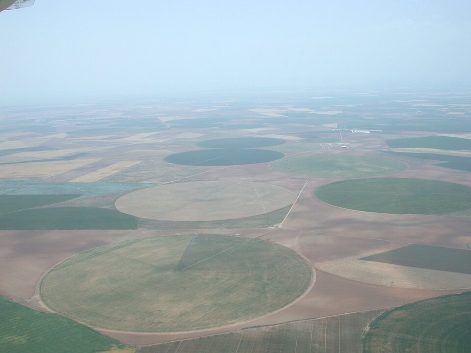 Aerial view of the Barrax test site in Spain