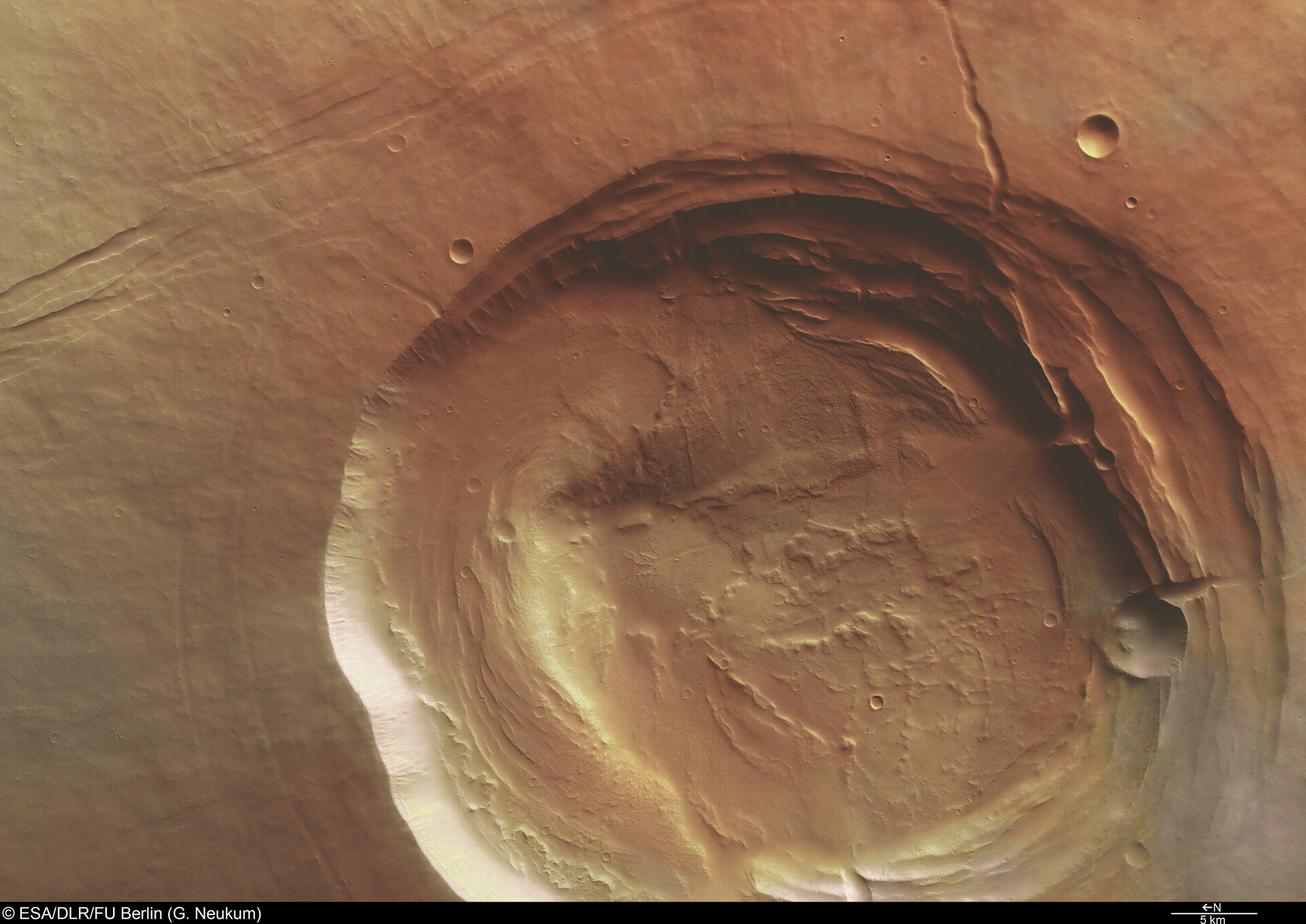 Colour nadir view of Biblis Patera