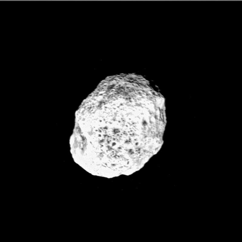 Saturn's moon Hyperion seen during Cassini fly-by