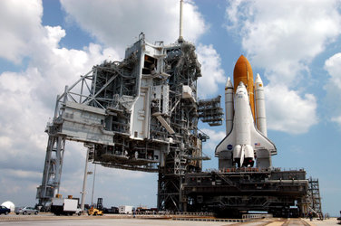 Space Shuttle Discovery at Launch Pad 39B