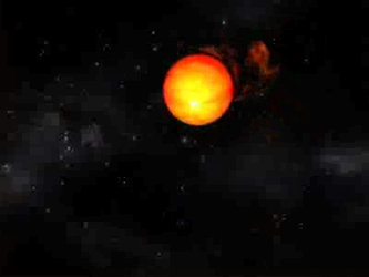Animation of a pulsar 'eating' material from companion star