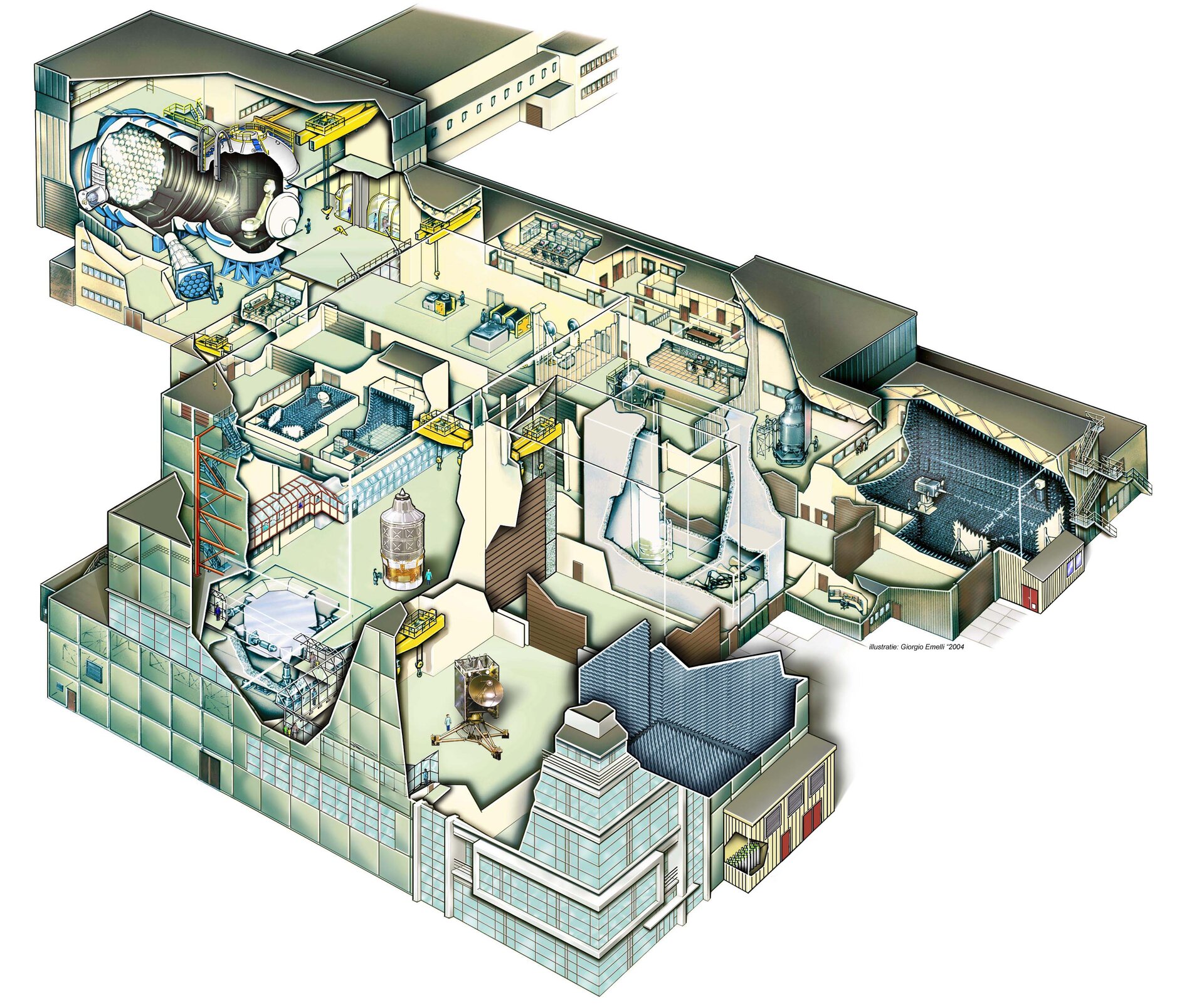 ESTEC test centre - cutaway drawing