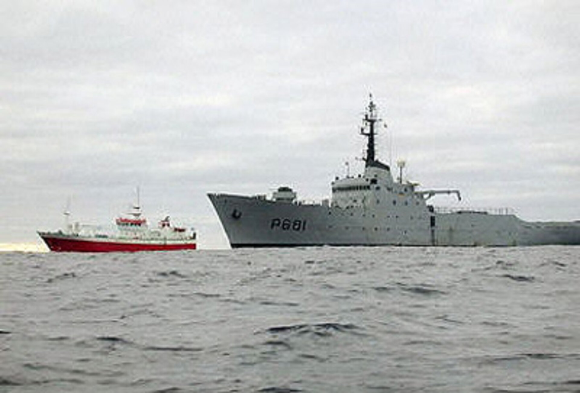 French navy intercepting illegal fishing boat