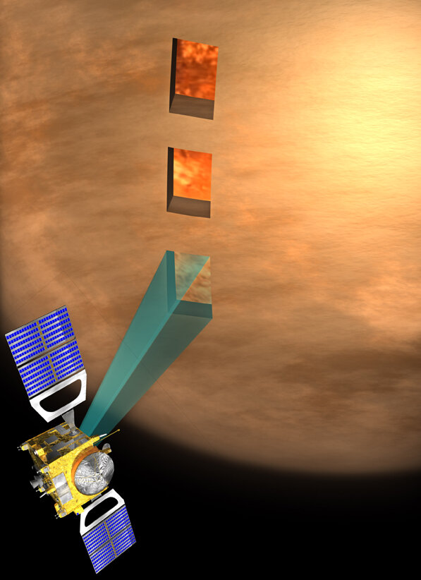 De instrumenten van Venus Express zullen tot diep in de atmosfeer van Venus kunnen doordringen