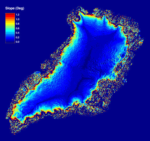 Altimetry-derived Greenland map