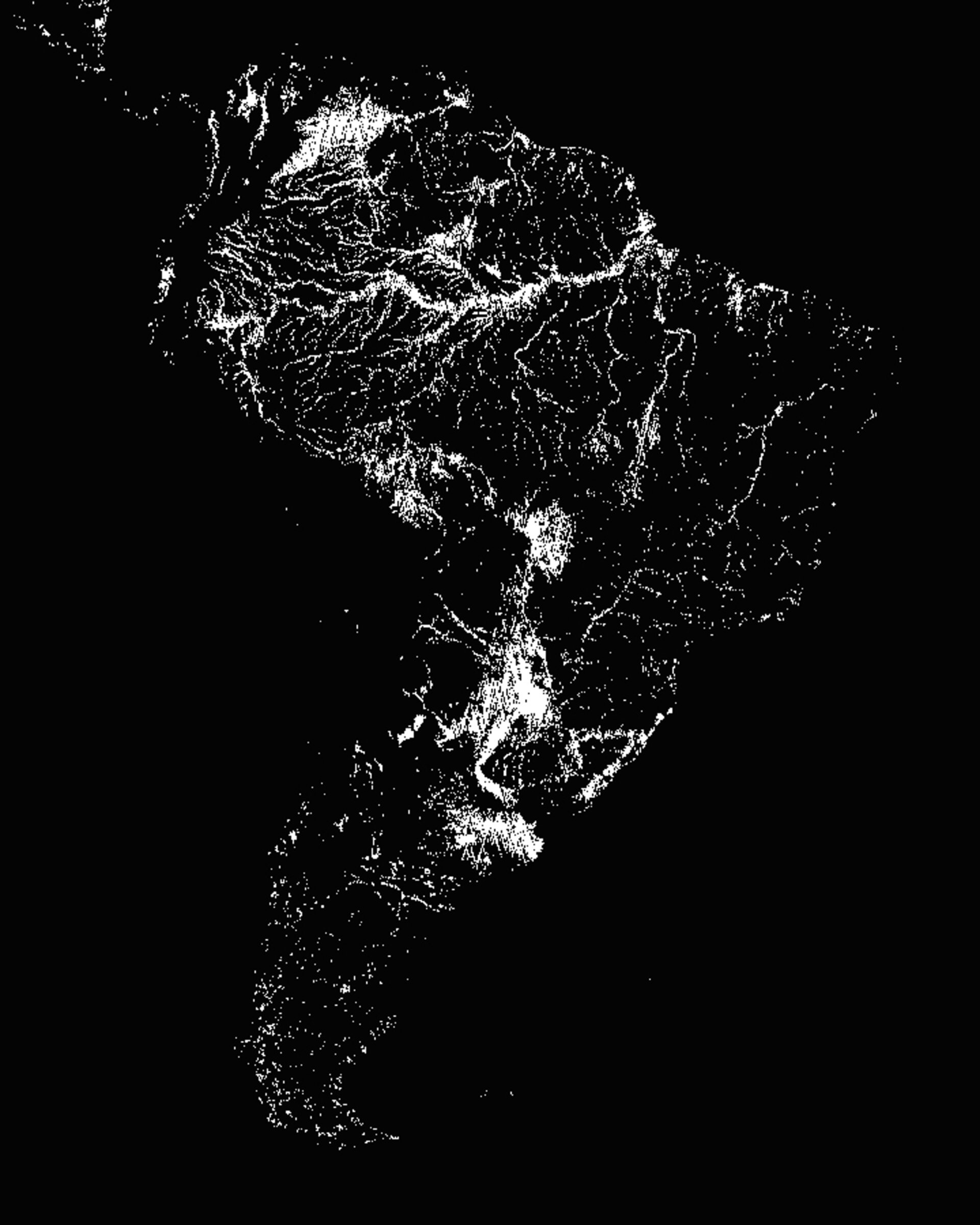 South American river and lake detection