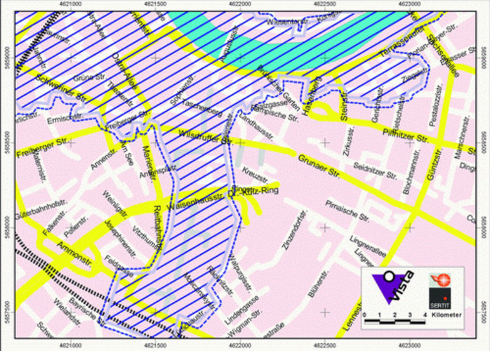 Flooded Dresden streets mapped