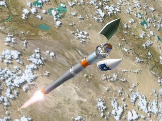 GSTB-V2/A launch - jettison of Soyuz/Fregat fairing