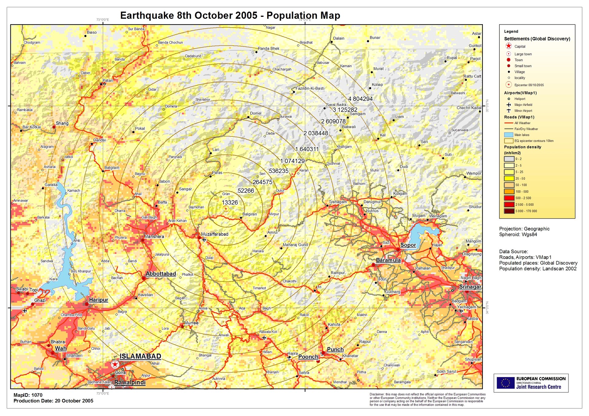 ESA Kashmir population map