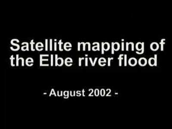 Simulated overflight of Elbe flood area