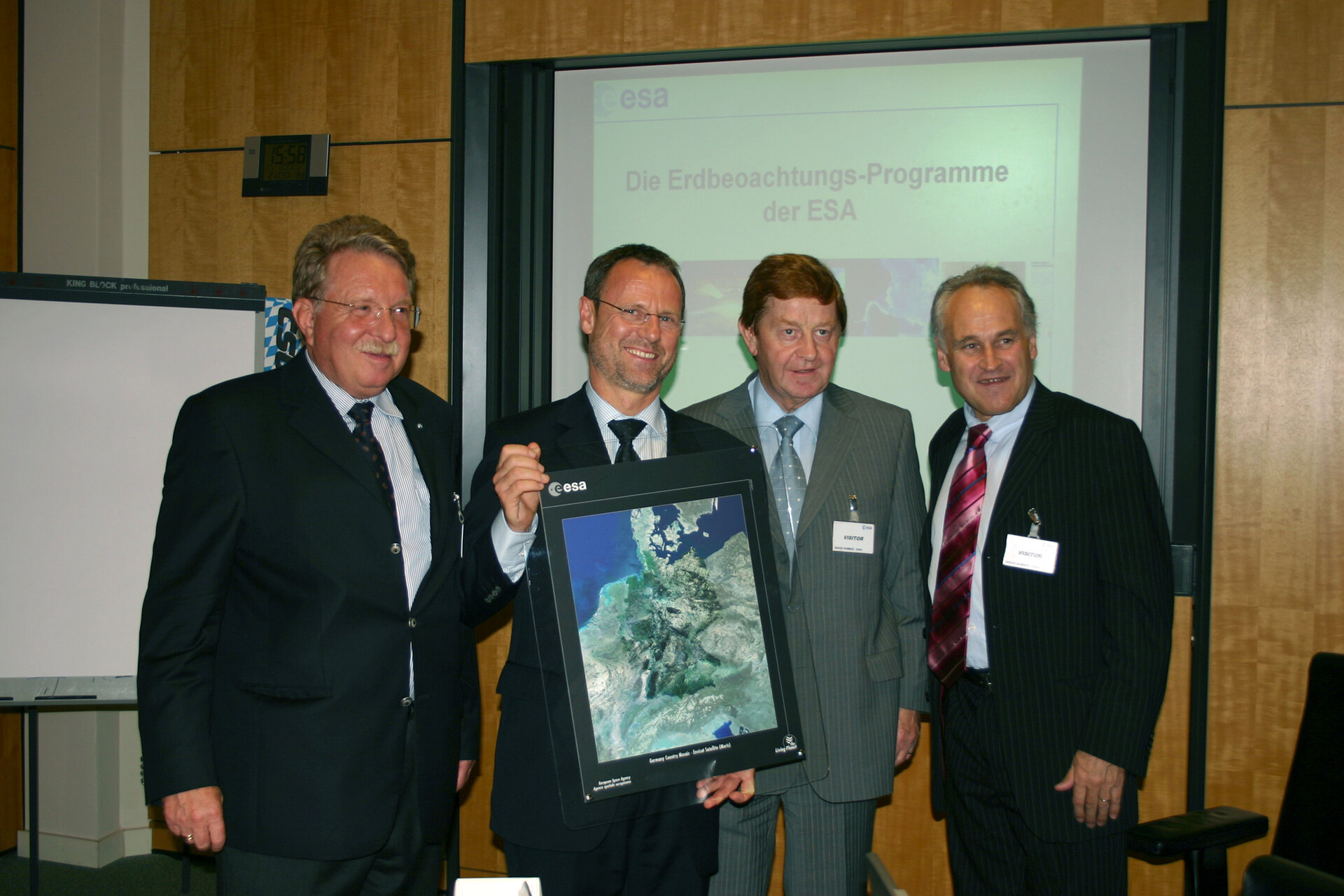 Dr. Otmar Bernhard,  Dr Liebig, Dr. Otto Wiesheu and Dr Erwin Huber, from left to right
