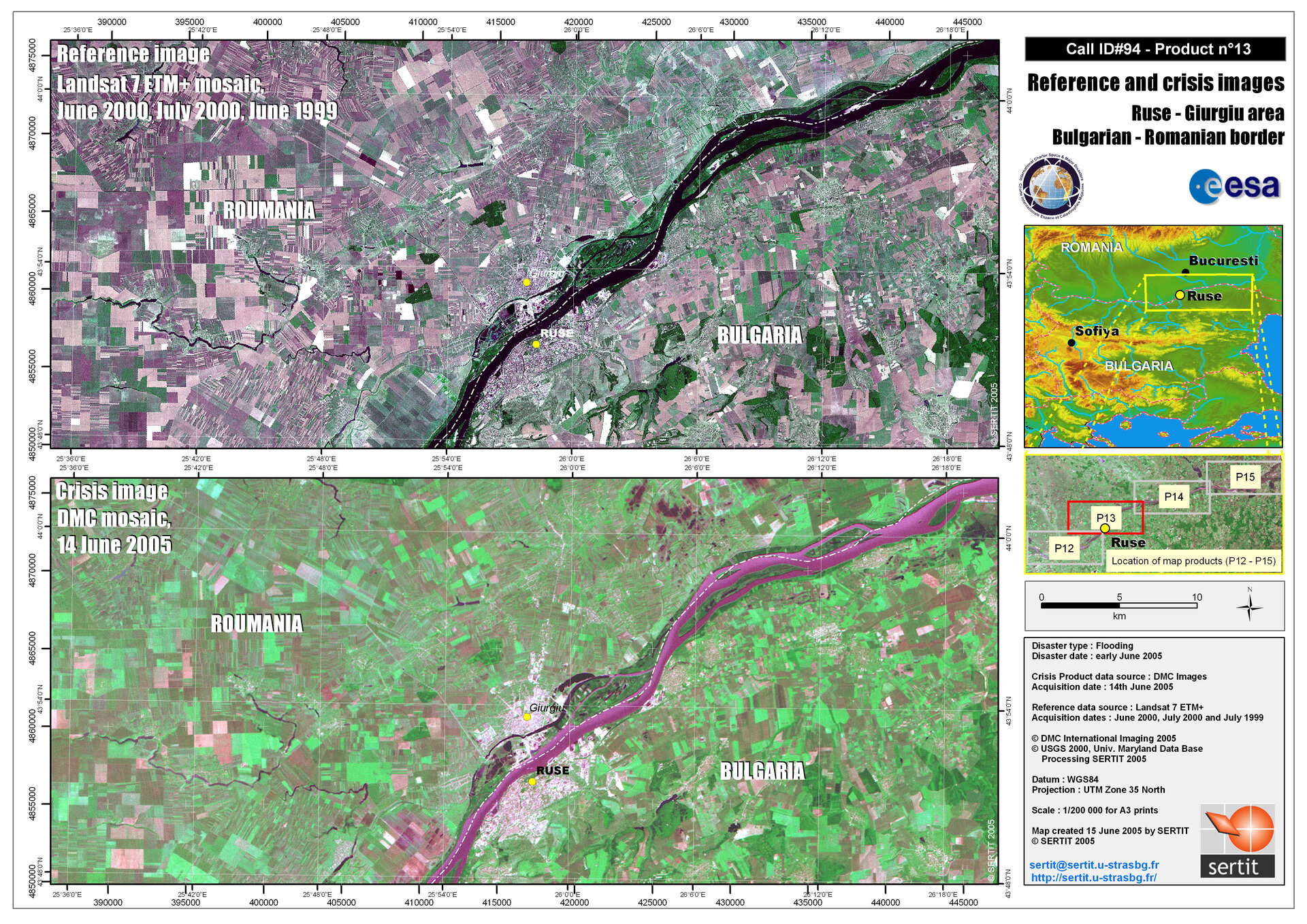 Map of the floods in Bulgaria