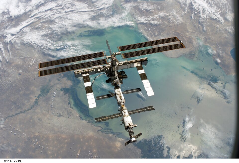 La Stazione Spaziale fotografata dallo Shuttle nel luglio 2005