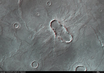 3D anaglyph view of Hesperia Planum