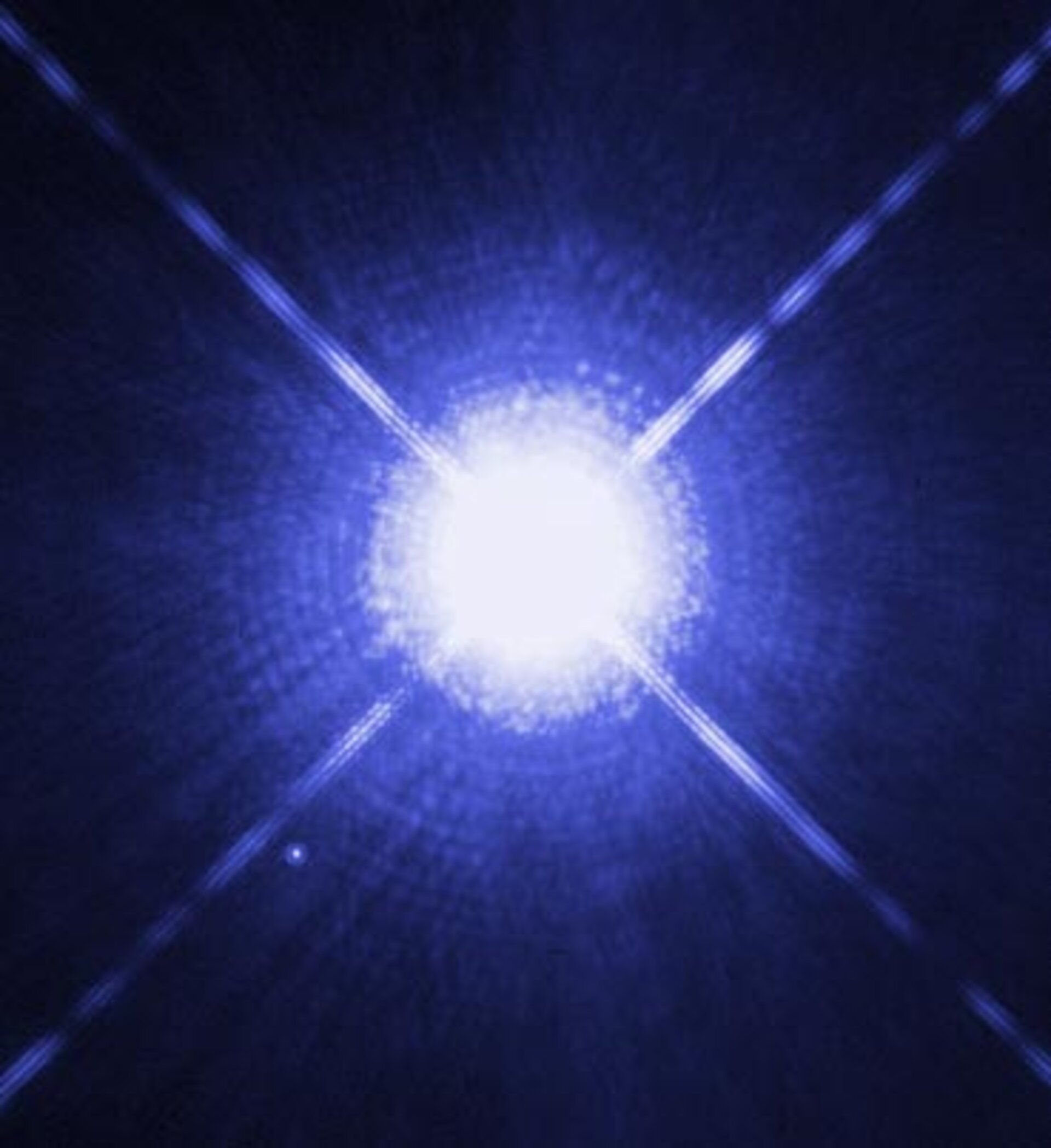 Hubble image of Sirius A, the brightest star in our nighttime sky