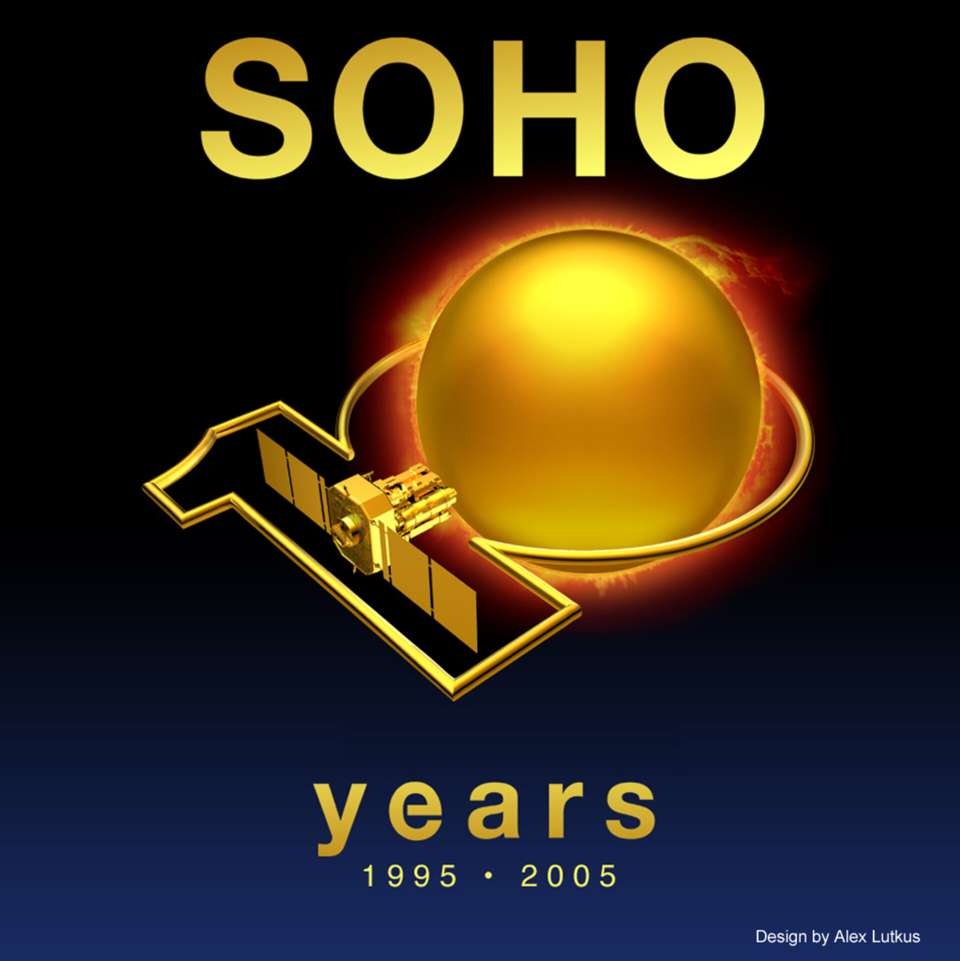 Logo for the tenth anniversary of SOHO’s launch