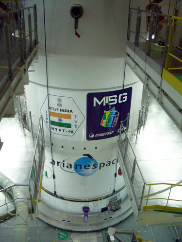 MSG-2 and INSAT-4A under fairing
