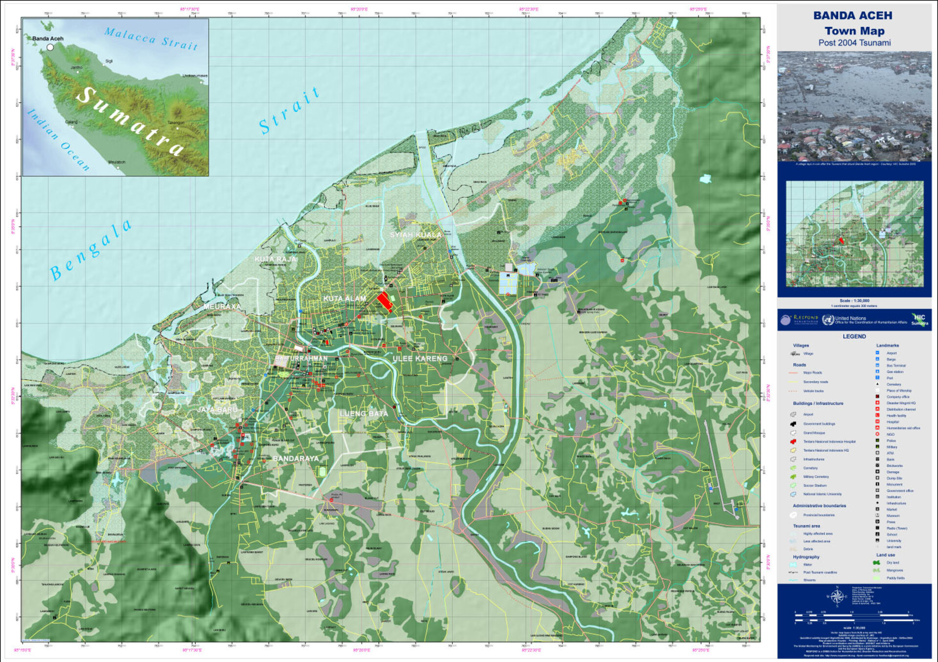Satellite-derived street map