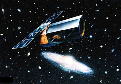 Artist's impression of ASTRO-F (AKARI)