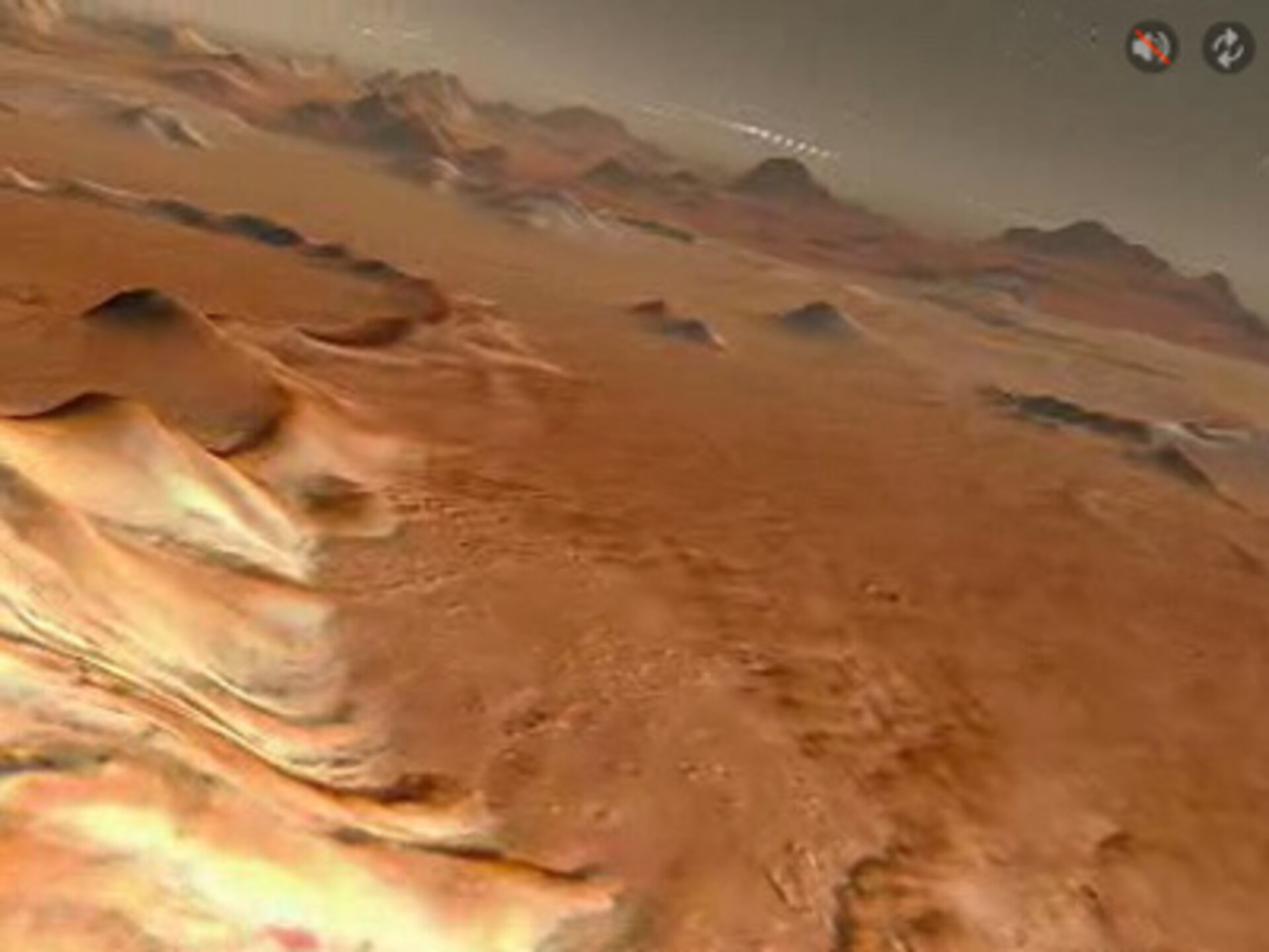 Animated look at the 'hourglass' shaped crater