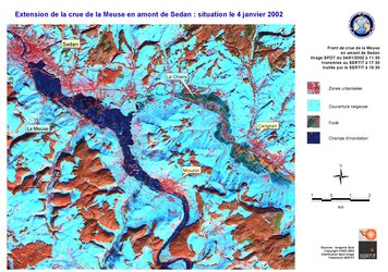 Les inondations de la Meuse vues par satellite