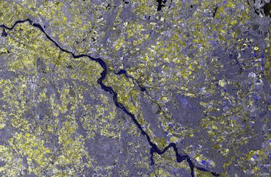 ERS-2 radar image of the Elbe flood