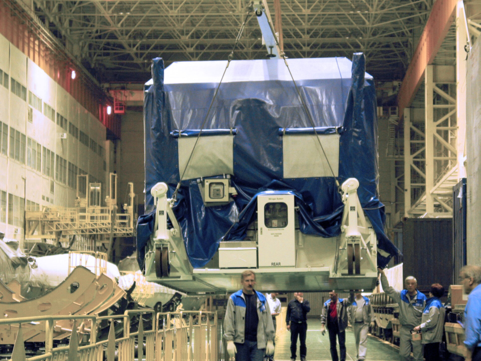 MetOp's Payload Module Container unloaded