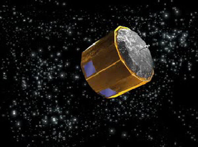 Animation of the Gaia satellite unfolding its sun-shield
