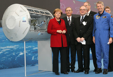 Chancellor Merkel with Thomas Reiter
