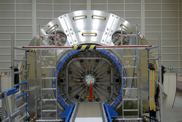 Columbus laboratory is lowered into container ahead of transportation to Florida