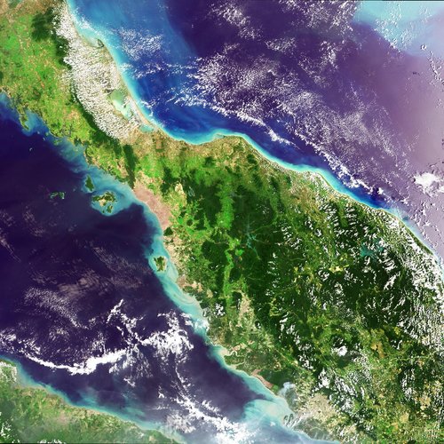 The Malaysian Peninsula as seen by Envisat