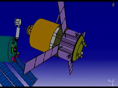 A Collision Avoidance Manoeuvre is initiated and the ATV backs away from the ISS