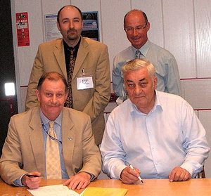 ICD signatories: A. Seidler (Eurockot) T.Voiron (CNES) H.Barre (ESA)  A.Seregyn  (Khrunichev)