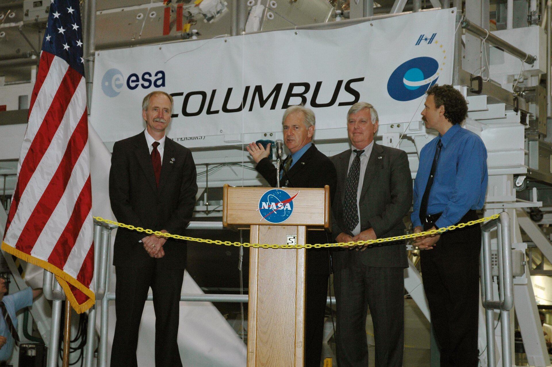 Il 30 maggio il laboratorio europeo Columbus è arrivato al Kennedy Space Center della NASA