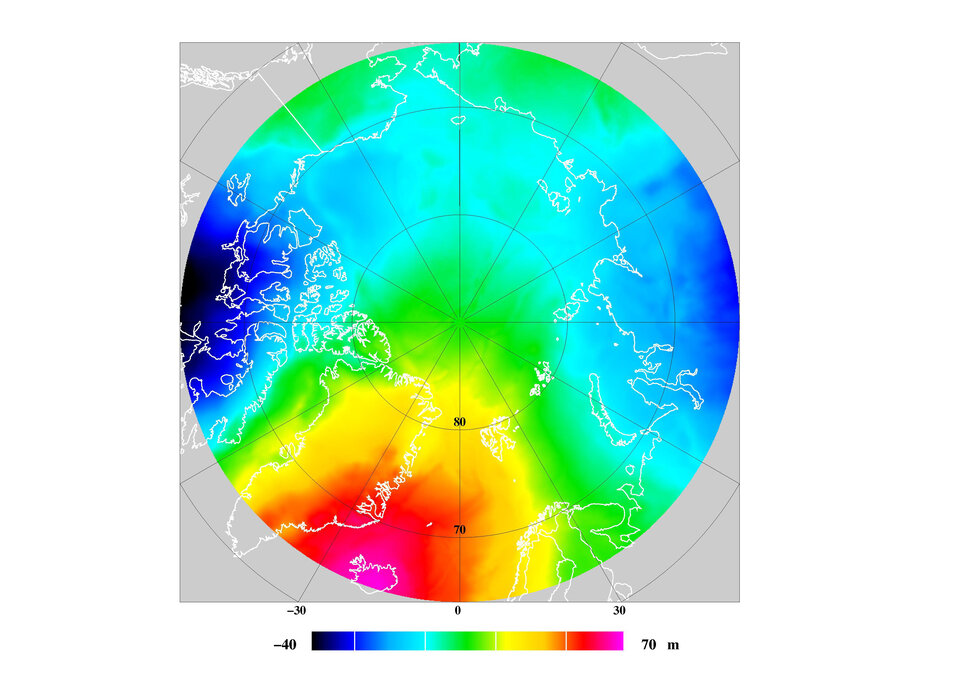 New ArcGP geoid (m)
