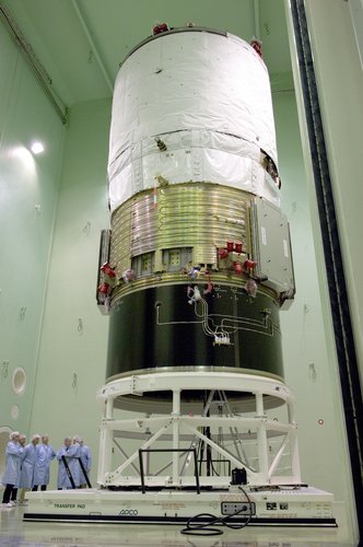 Automated Transfer Vehicle (ATV) in the acoustic test facility (LEAF)