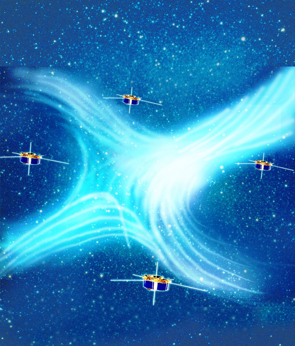 Cluster entdeckte auch magnetische Nullregionen