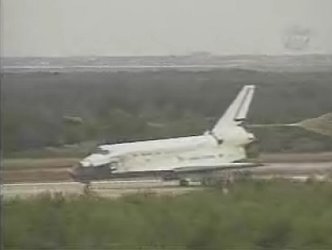 Space Shuttle Discovery lands at KSC concluding the STS-121 mission