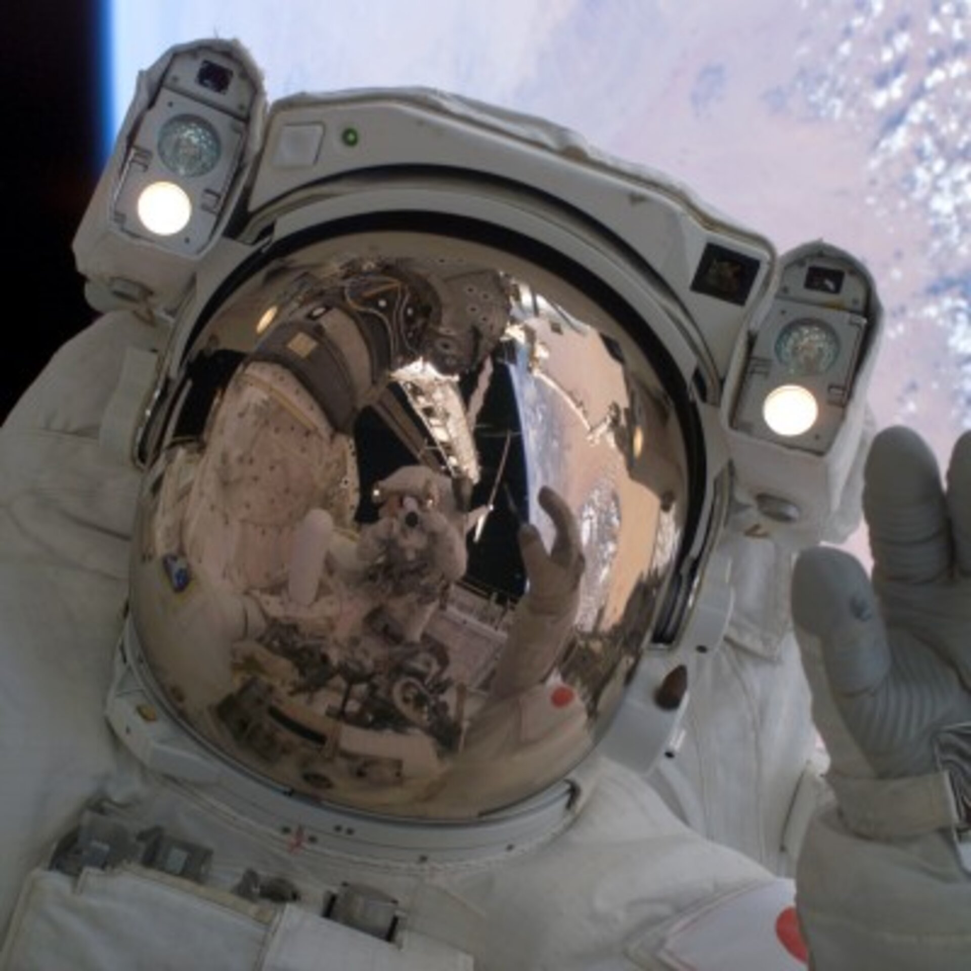 Astronaut during spacewalk