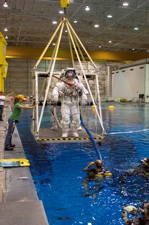 Fuglesang during EVA training