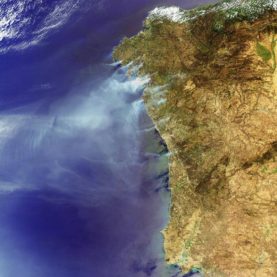 Požáry ve Španělsku a Portugalsku