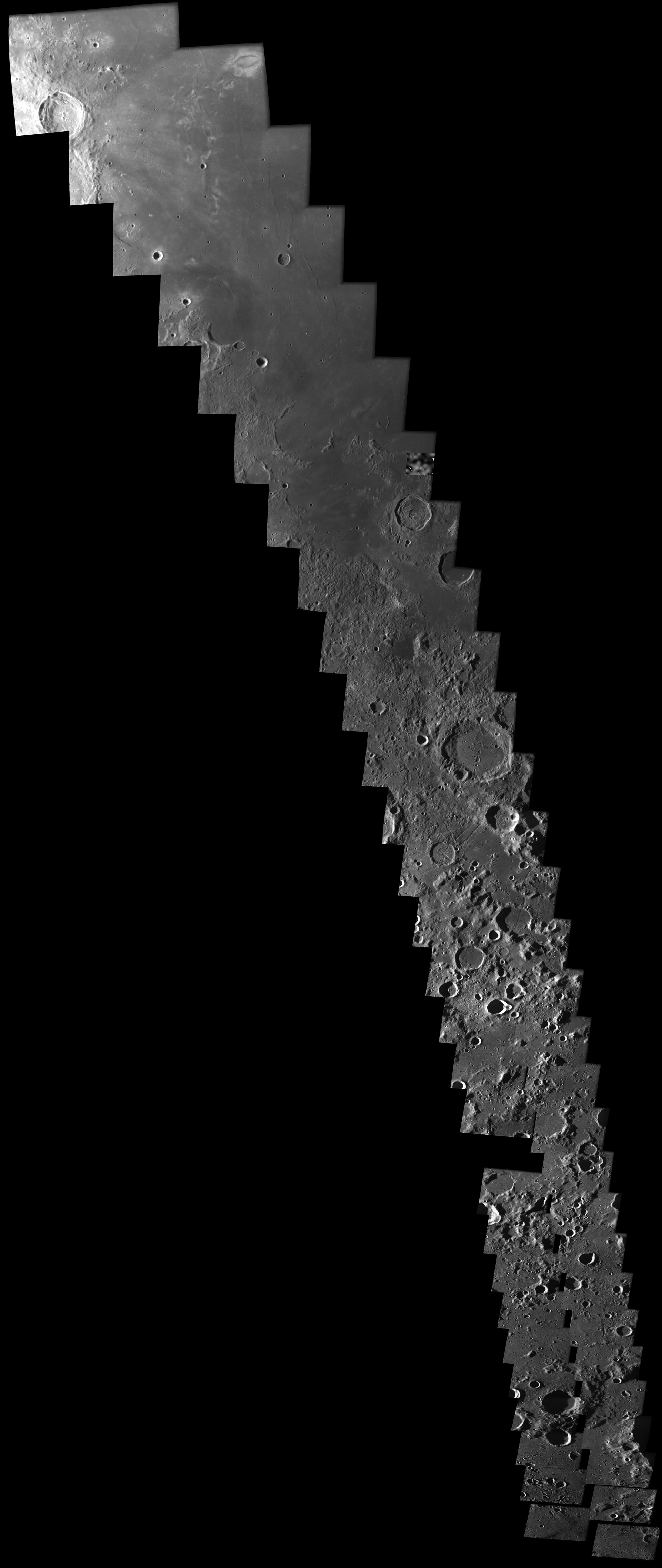 Beschrifteter Ausschnitt der Mondoberfläche mit der Stelle des SMART-1-Aufpralls