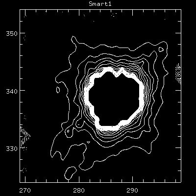 Contour of the SMART-1 impact flash