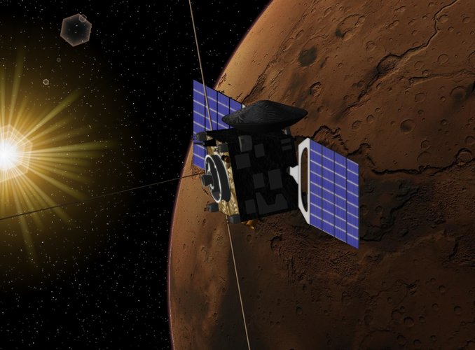 Mars Express entering eclipse around Mars