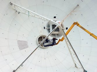 Cebreros Antenna - Adjusting the hyperbolic subreflector