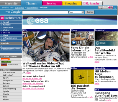 Germany's T-Online Web portal