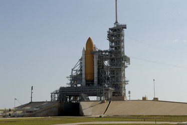 NASA's Space Shuttle Discovery undergoes final pre-launch processing on Launch Complex 39B