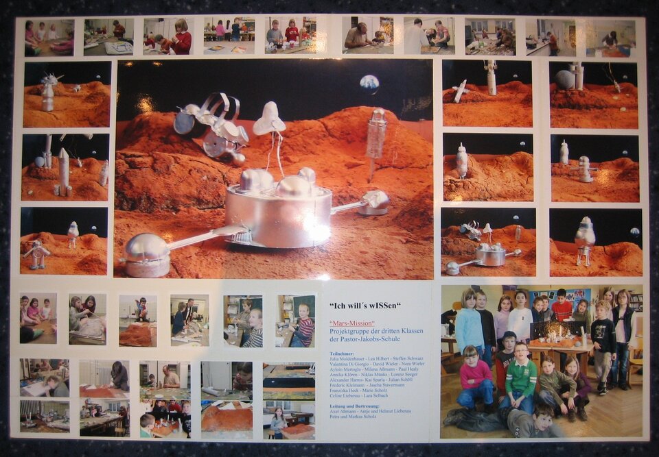Photo-Collage einer Mars-Basisstation
